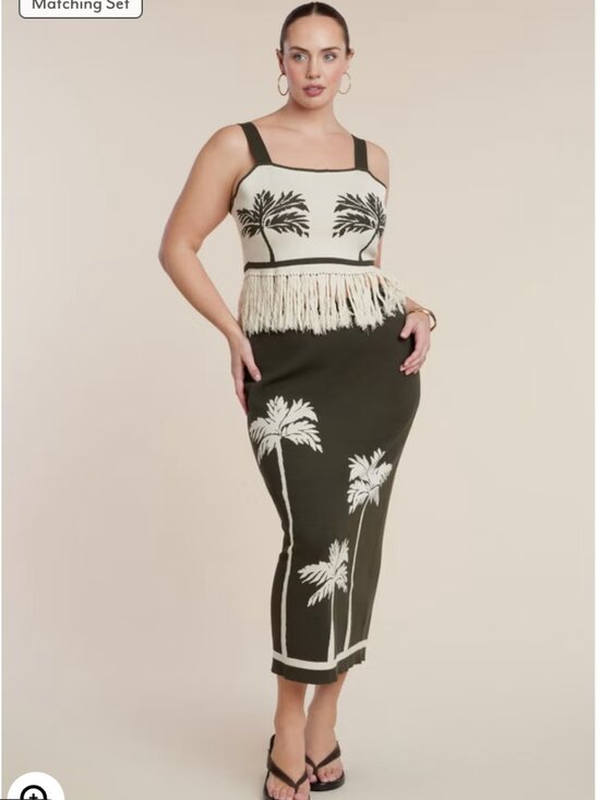 Eloquii Dresses & Skirts - Eloquii 2PC Cropped Top and Skirt Set